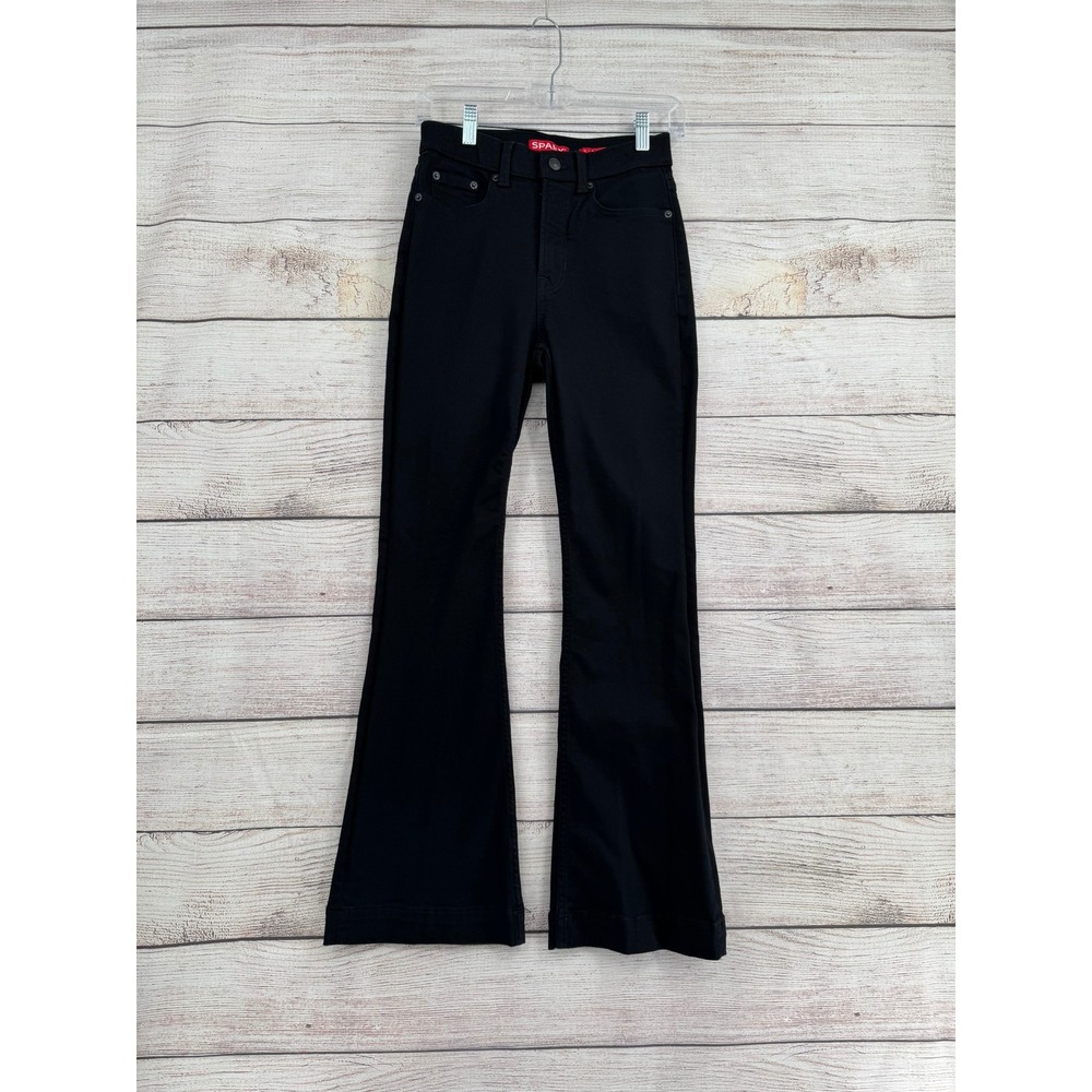 Spanx Flare Jeans Women 4 Petite Black High Rise Shaping MT455S0P6XYYPCK